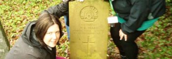 War Grave wreath presentation in Darwen Cemetery